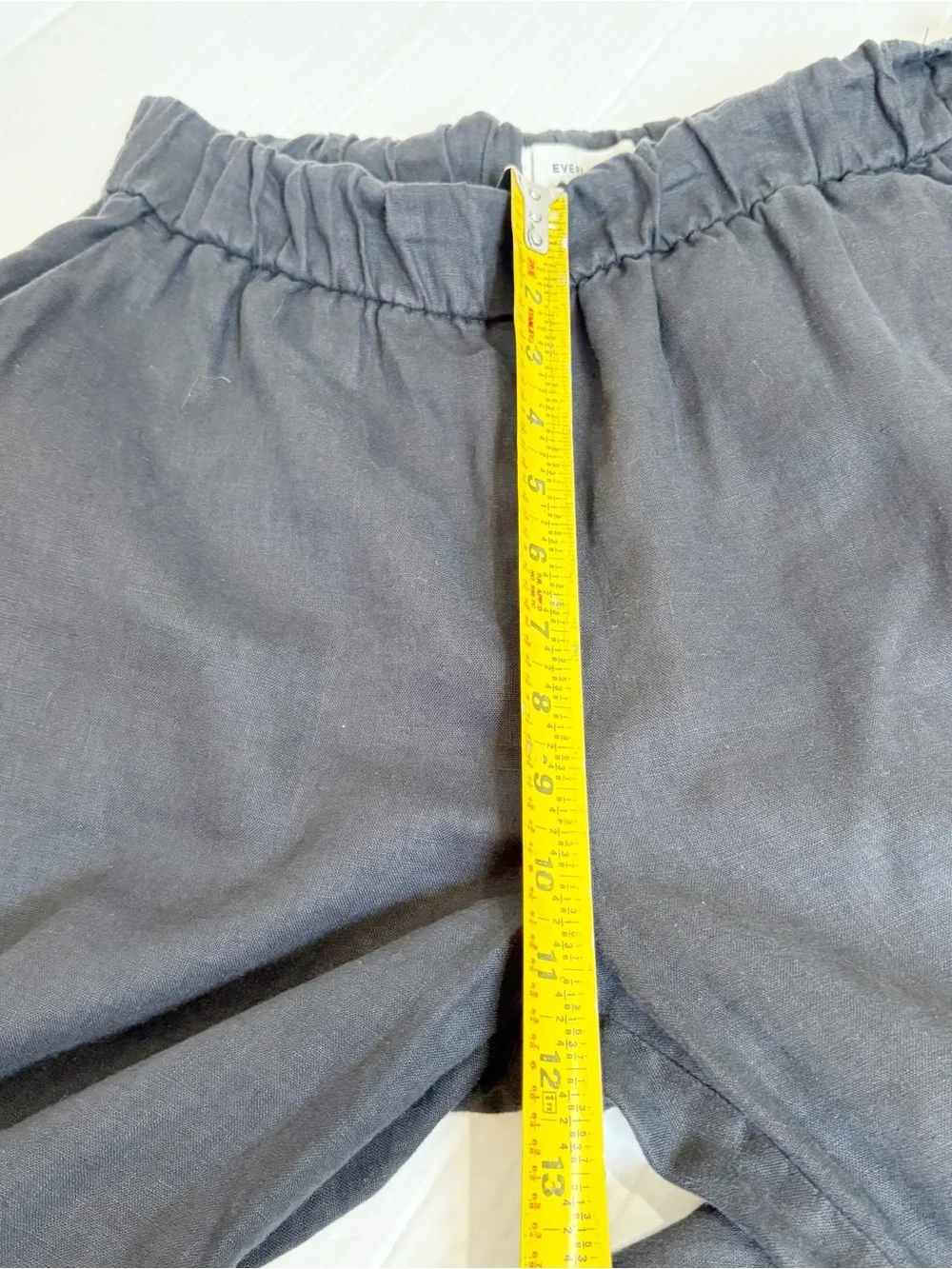 Everlane The Linen Easy Pant Size Medium Black European Flax Wide Leg Elastic